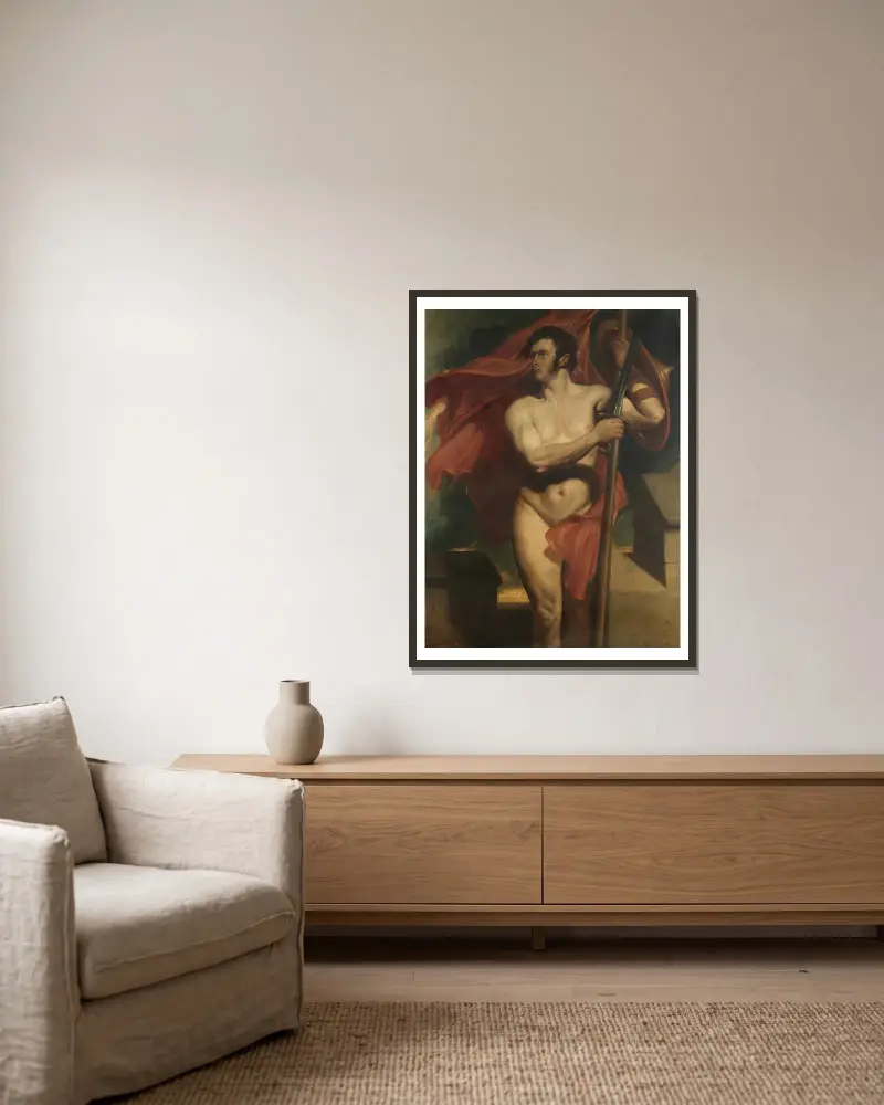 Praporečník, Daniel Maclise v rámu na stěně