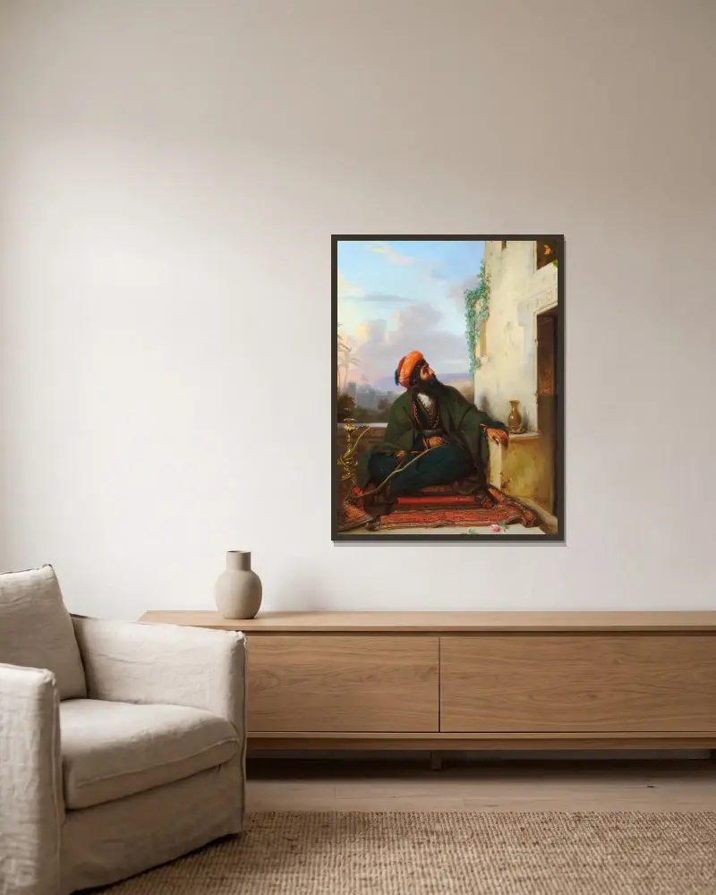 Ein türkisches Liebeszeichen von Moritz Daniel Oppenheim gerahmt an einer Wand