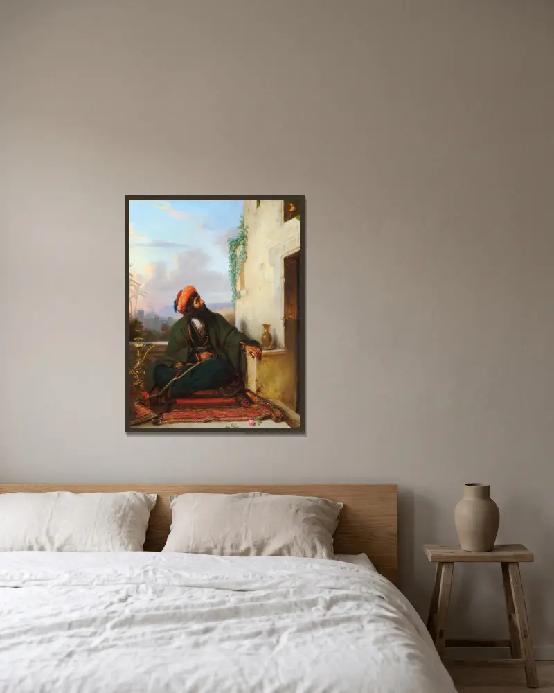 Ein türkisches Liebeszeichen von Moritz Daniel Oppenheim gerahmt an einer Wand