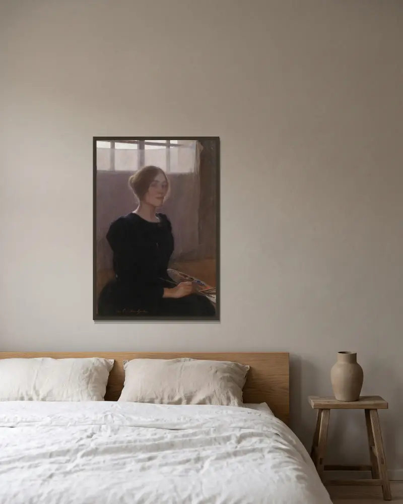 Autoportret, Elin Danielson-Gambogi w ramie na ścianie