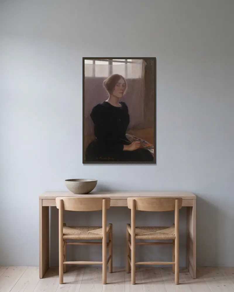 Autoportret, Elin Danielson-Gambogi w ramie na ścianie