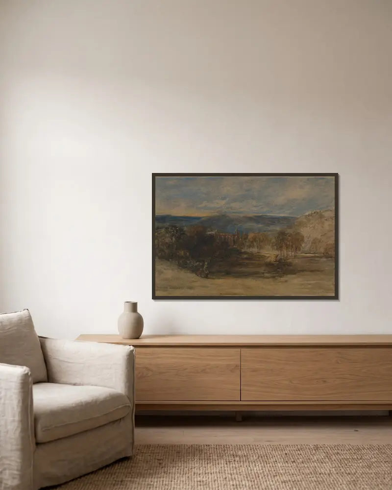 Bolton Abbey, David Cox v rámu na stěně