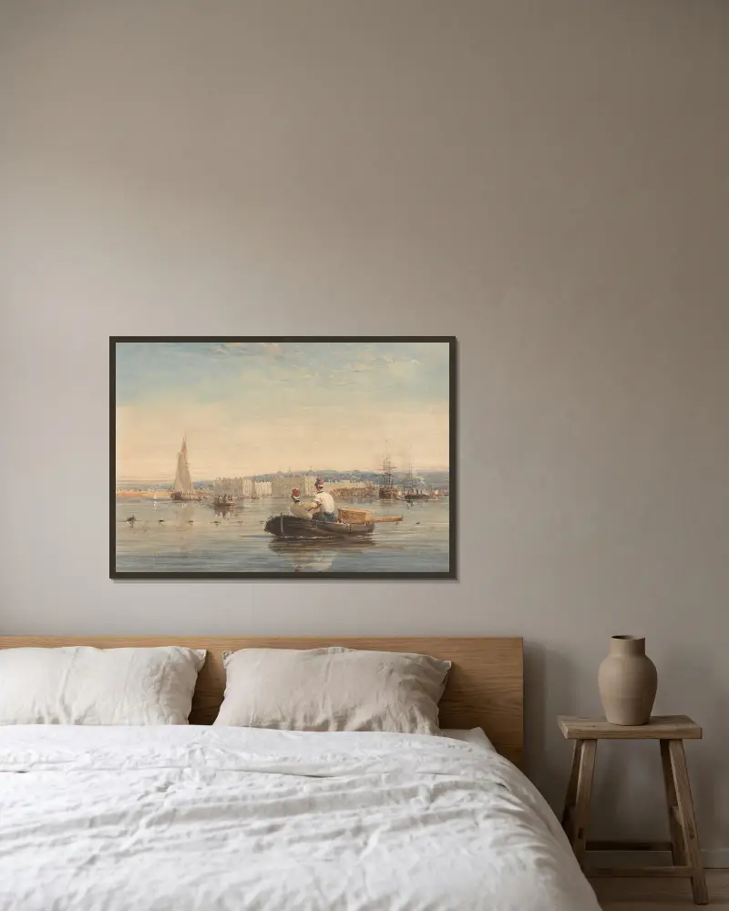 Greenwich von David Cox gerahmt an einer Wand
