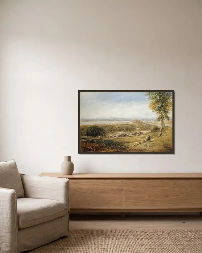 Lancaster, Peace and War av David Cox inramad på en vägg