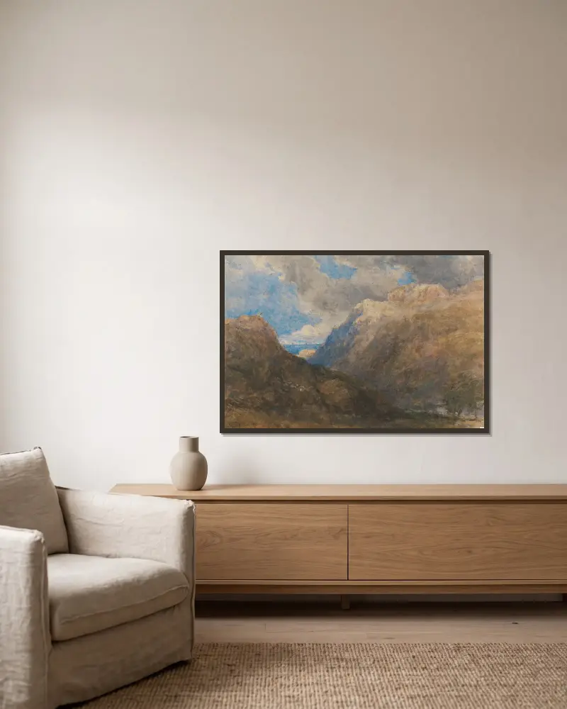 Penmanmawr, David Cox v rámu na stěně