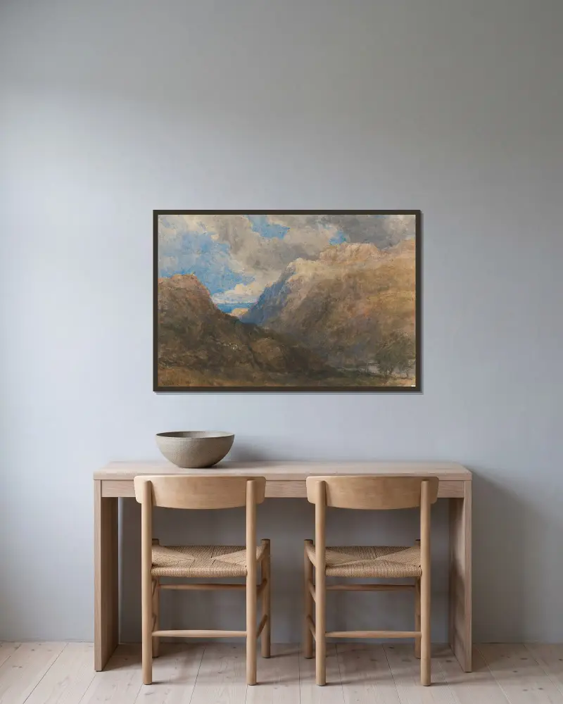 Penmanmawr, David Cox v rámu na stěně