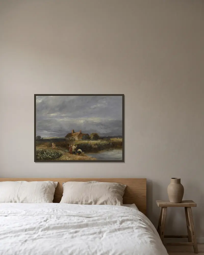Die jungen Seefahrer von David Cox gerahmt an einer Wand