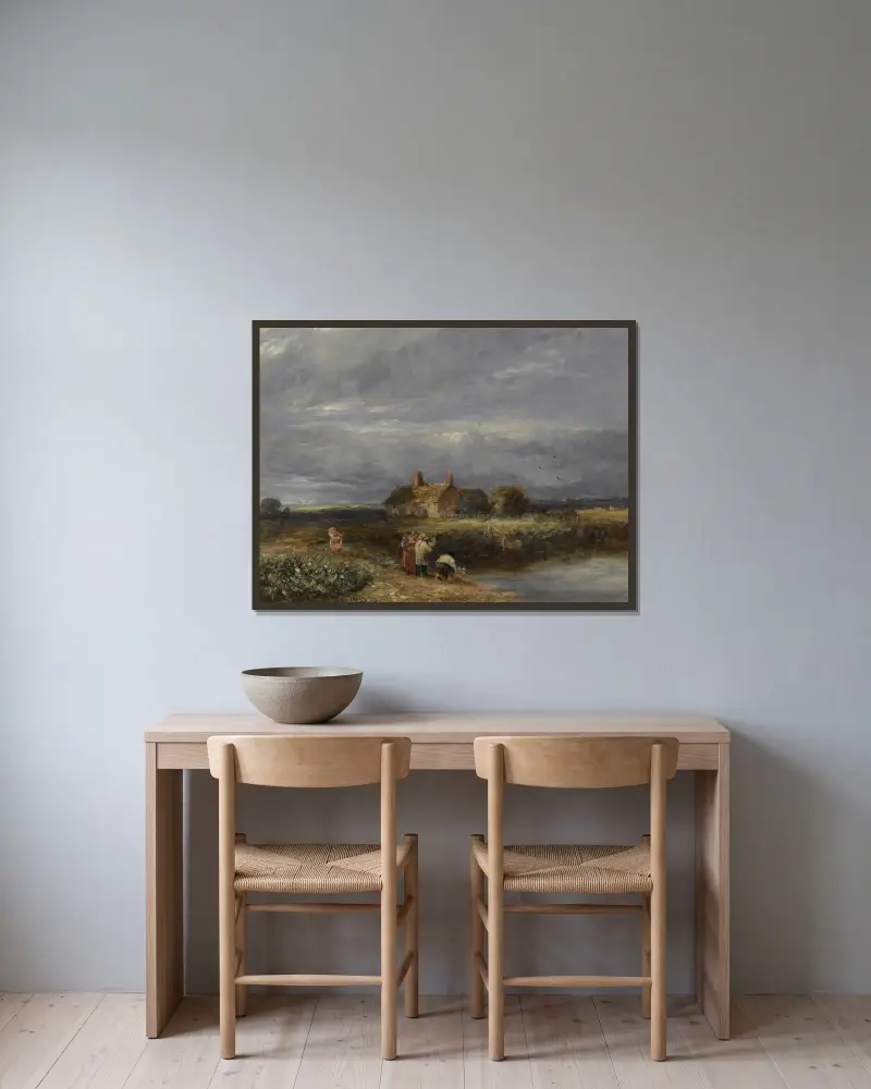 Die jungen Seefahrer von David Cox gerahmt an einer Wand