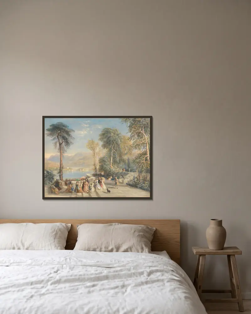 Windermere během regaty, David Cox v rámu na stěně