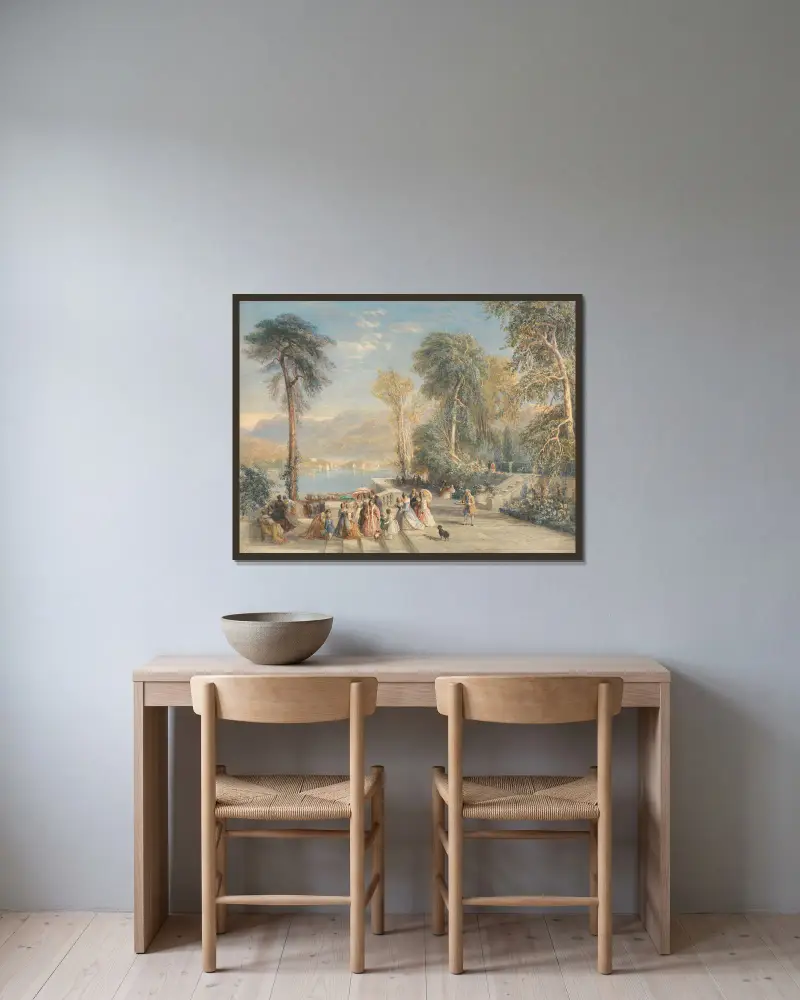 Windermere během regaty, David Cox v rámu na stěně