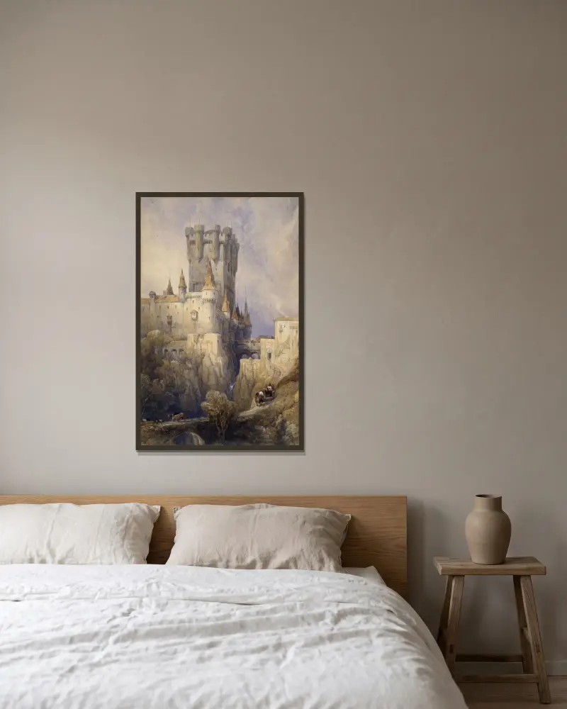 Alcazar, Segovia, Spain av David Roberts inramad på en vägg