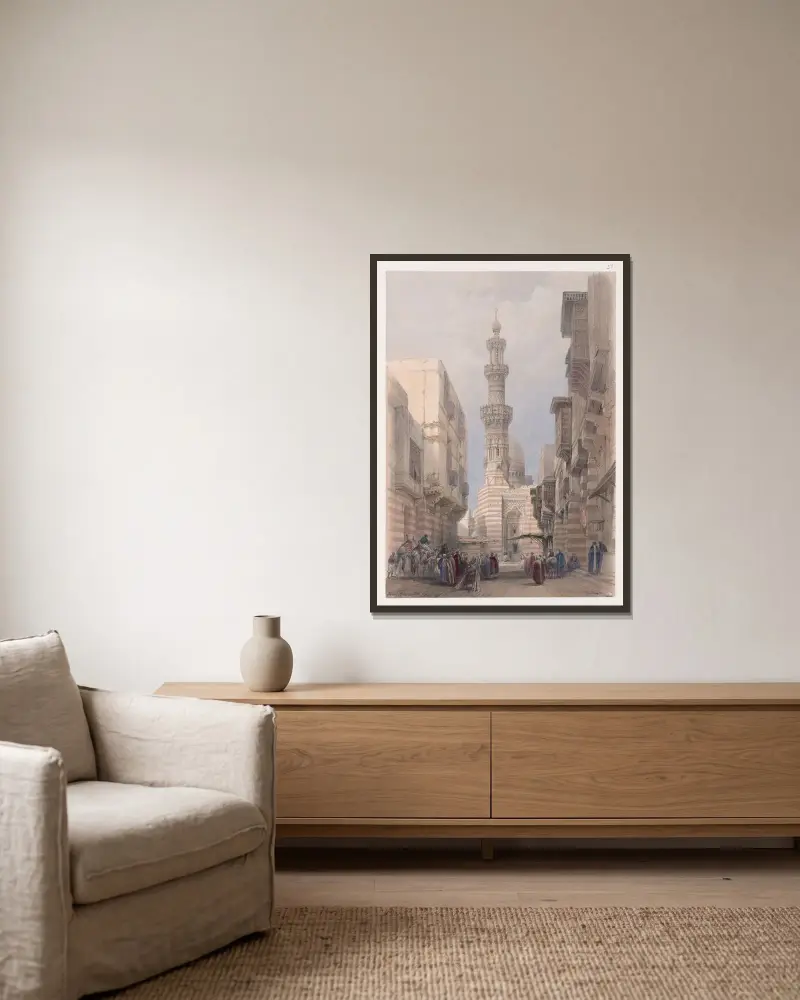 Bullack, Kairo. von David Roberts gerahmt an einer Wand