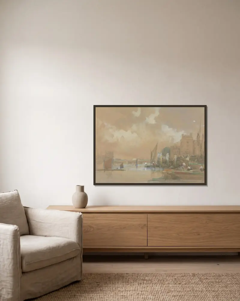Lambeth von David Roberts gerahmt an einer Wand