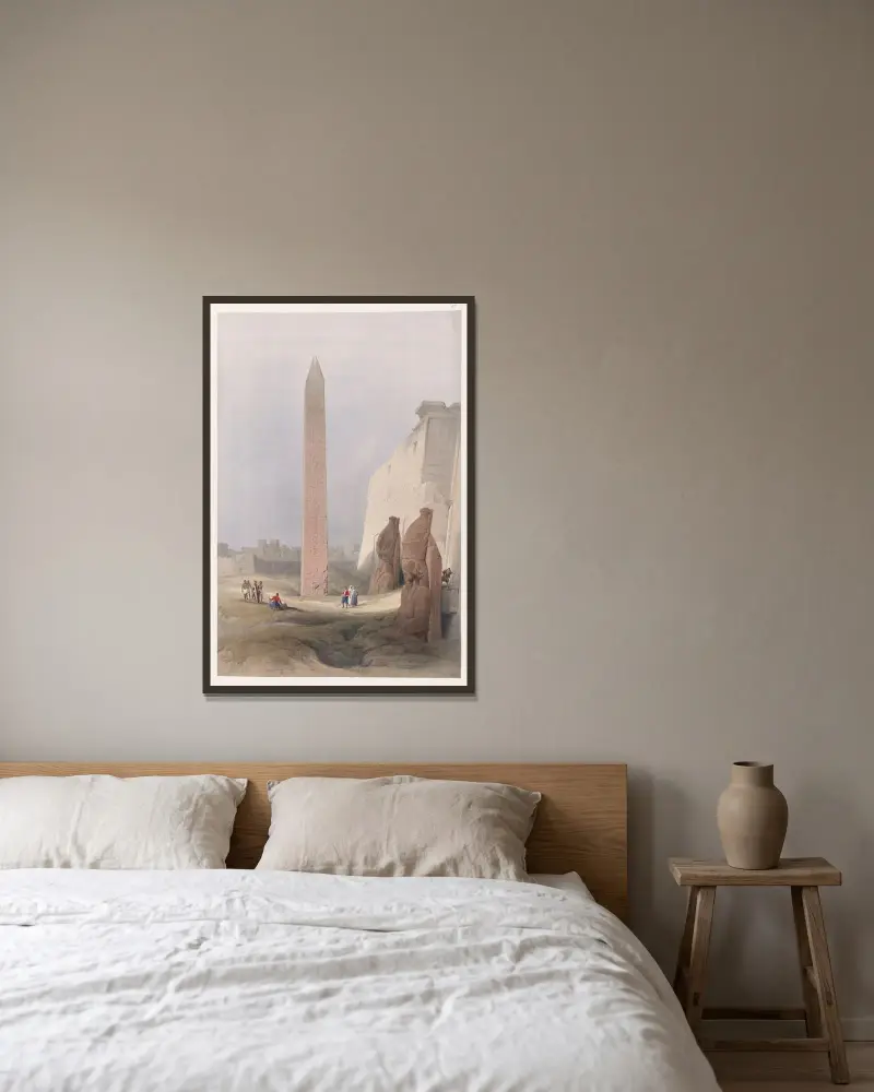 Luxor. Dec. 1st, 1838. av David Roberts inramad på en vägg