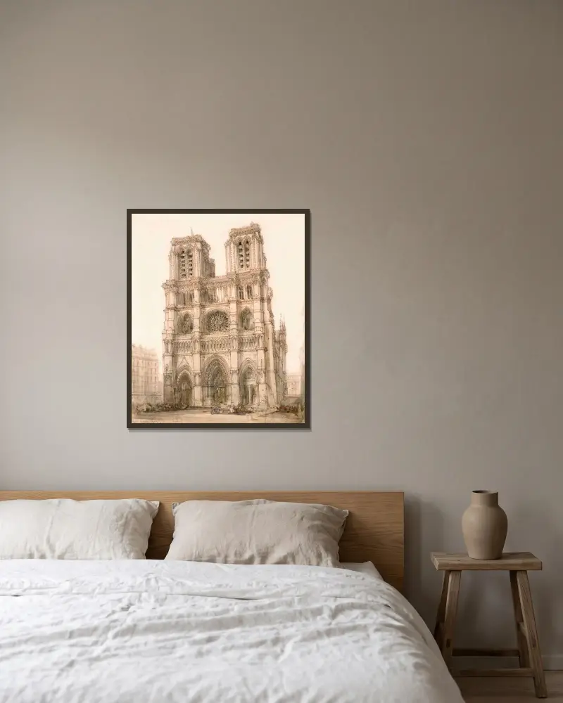 Notre-Dame, Paris av David Roberts inramad på en vägg