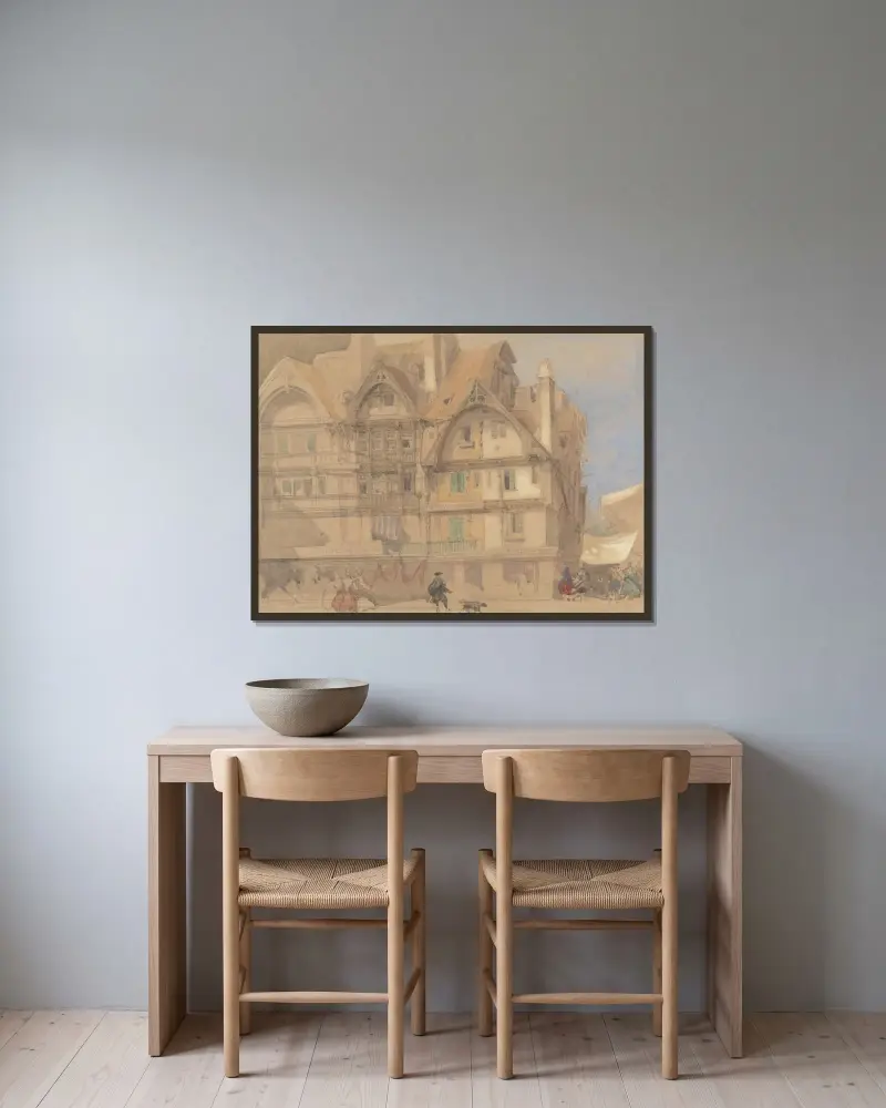 Saint Lo von David Roberts gerahmt an einer Wand