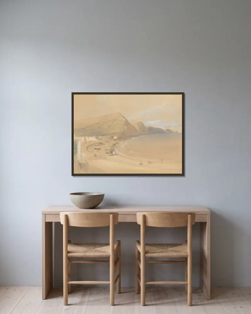 Sidmouth von David Roberts gerahmt an einer Wand