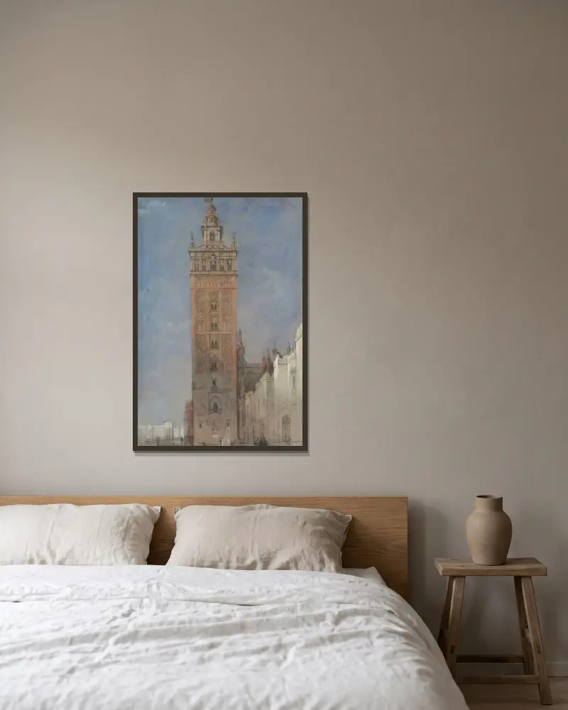 The Giralda, Seville av David Roberts inramad på en vägg