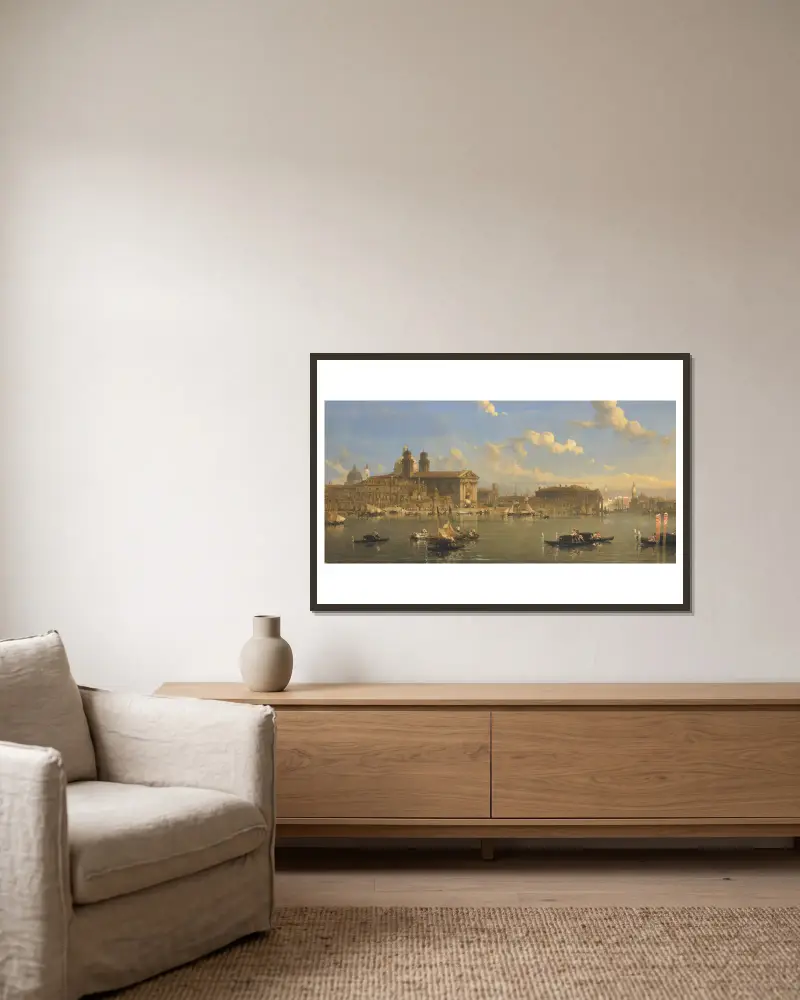 Die Giudecca, Venedig von David Roberts gerahmt an einer Wand