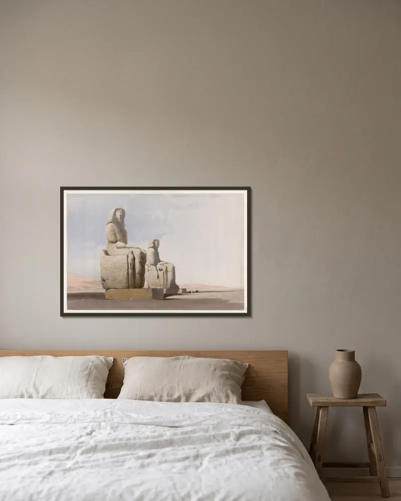 Theben. 4. Dez. 1838. von David Roberts gerahmt an einer Wand