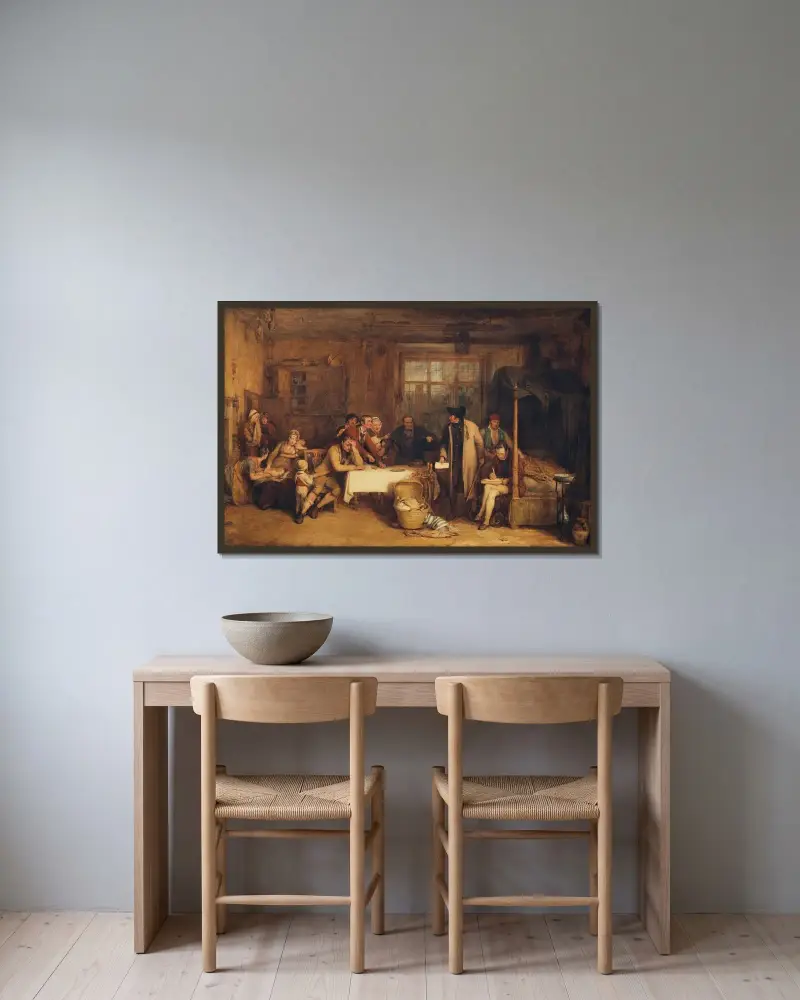 Pfändung wegen Mietzins von Sir David Wilkie gerahmt an einer Wand