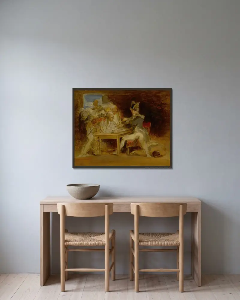 Nelson versiegelt den Kopenhagener Brief von Sir David Wilkie gerahmt an einer Wand
