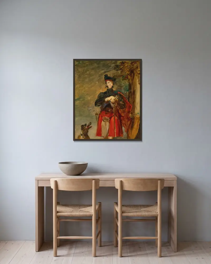Prins Augustus Frederick, hertig av Sussex av Sir David Wilkie inramad på en vägg