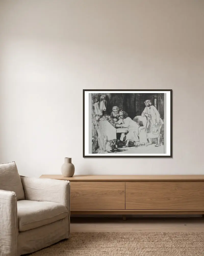 Zgubiony paragon, Sir David Wilkie w ramie na ścianie