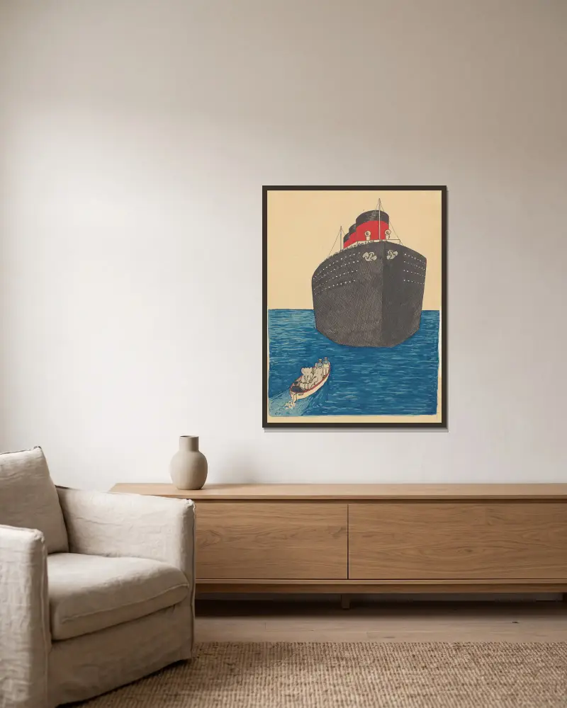 Babars Reise, 1932 – Nr. 1 von Jean de Brunhoff gerahmt an einer Wand