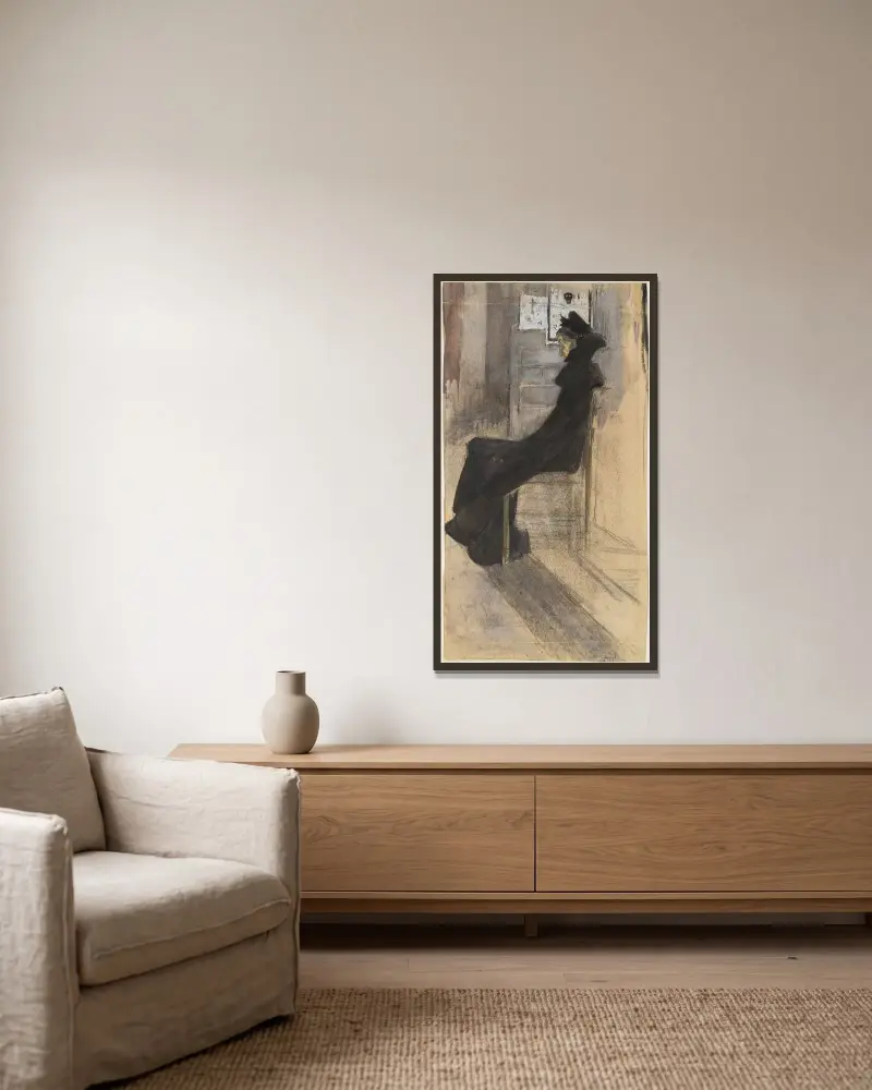 Hingabe, 1905 – Nr. 2 von Jules De Bruycker gerahmt an einer Wand