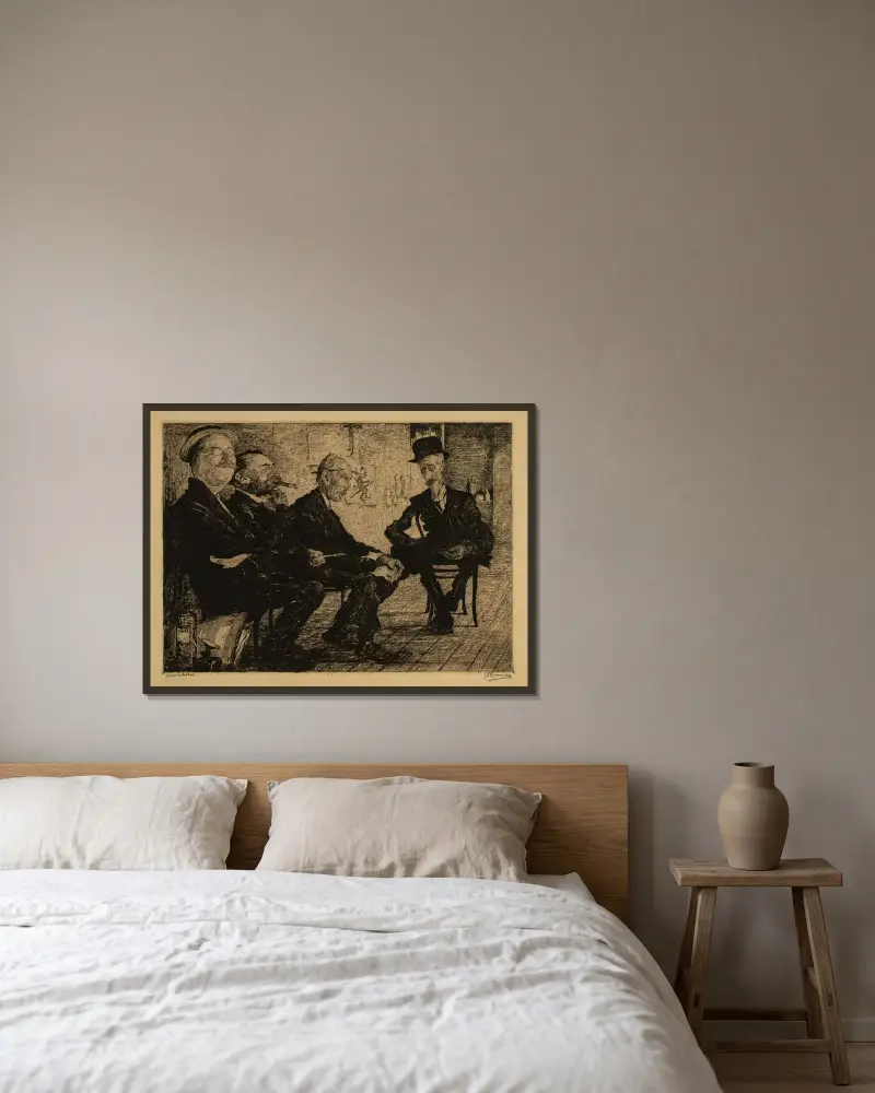 Ghent Journalists von Jules De Bruycker gerahmt an einer Wand