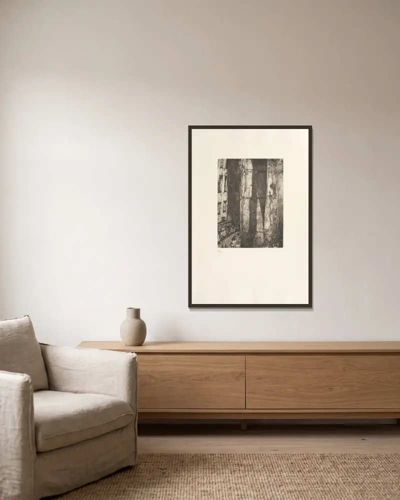 Alte Straße in Paris (Alt-Paris) von Jules De Bruycker gerahmt an einer Wand