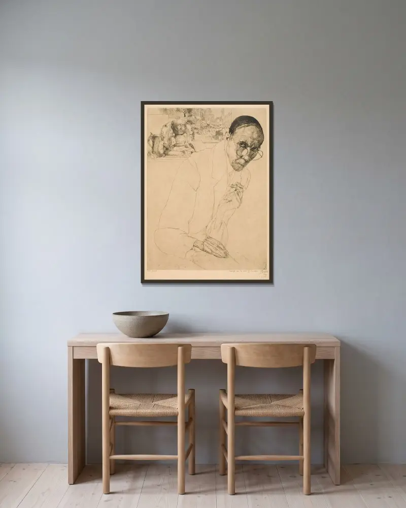 Self-Portrait von Jules De Bruycker gerahmt an einer Wand