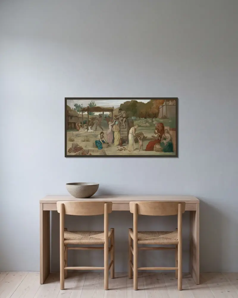 Apfelwein von Pierre Puvis de Chavannes gerahmt an einer Wand