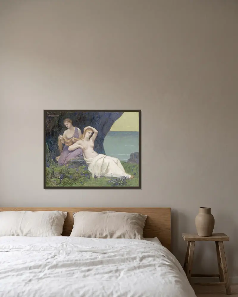 In der Heide von Pierre Puvis de Chavannes gerahmt an einer Wand