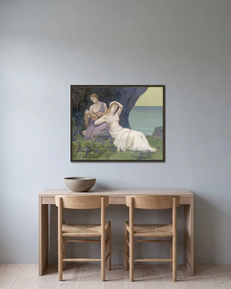 In der Heide von Pierre Puvis de Chavannes gerahmt an einer Wand