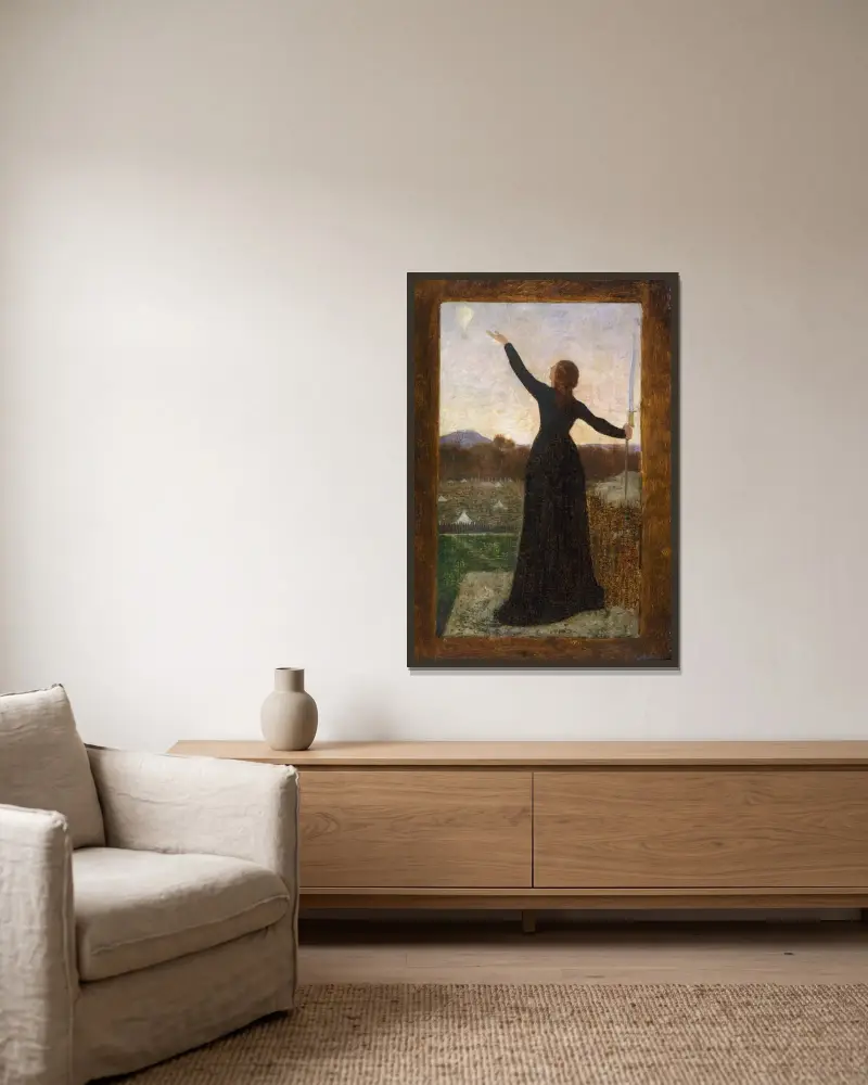 Der Ballon von Pierre Puvis de Chavannes gerahmt an einer Wand
