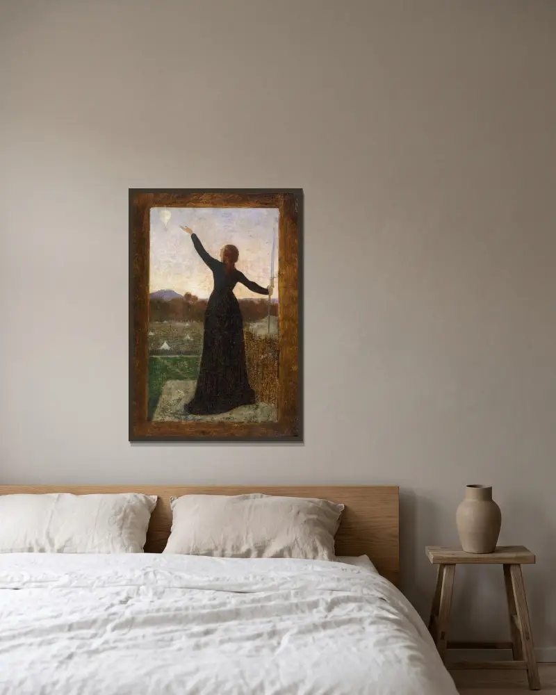 Der Ballon von Pierre Puvis de Chavannes gerahmt an einer Wand