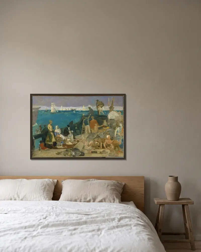 Marseille, porten till Orienten av Pierre Puvis de Chavannes inramad på en vägg