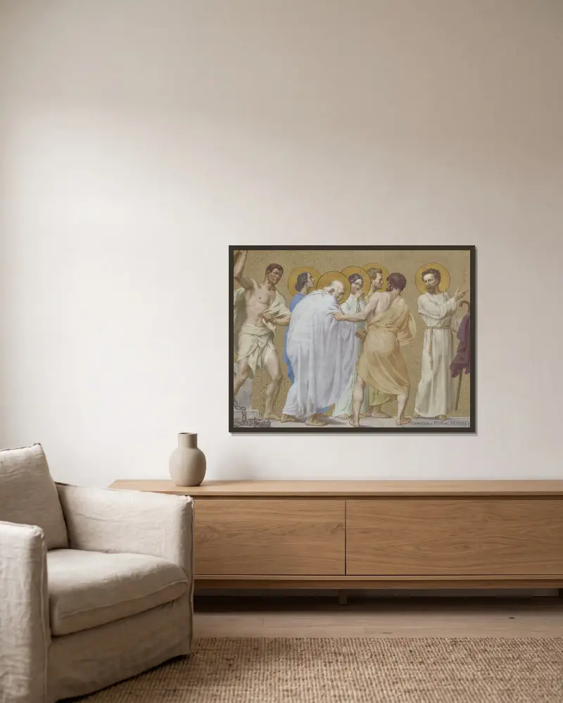 Procesí, 1889 – Nr. 2, Pierre Puvis de Chavannes v rámu na stěně