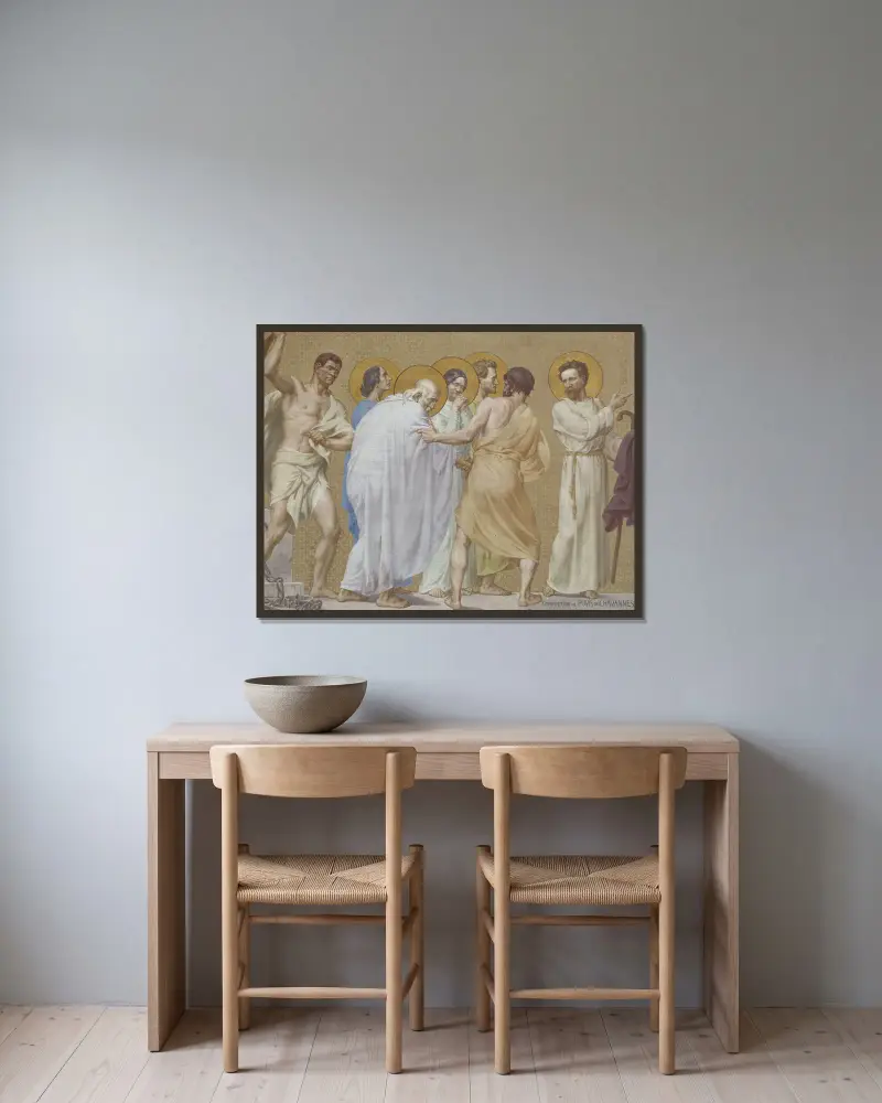 Procesí, 1889 – Nr. 2, Pierre Puvis de Chavannes v rámu na stěně