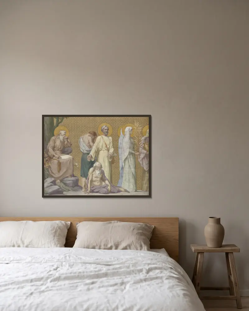 Prozession, 1889 – Nr. 3 von Pierre Puvis de Chavannes gerahmt an einer Wand