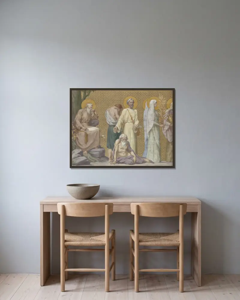 Prozession, 1889 – Nr. 3 von Pierre Puvis de Chavannes gerahmt an einer Wand