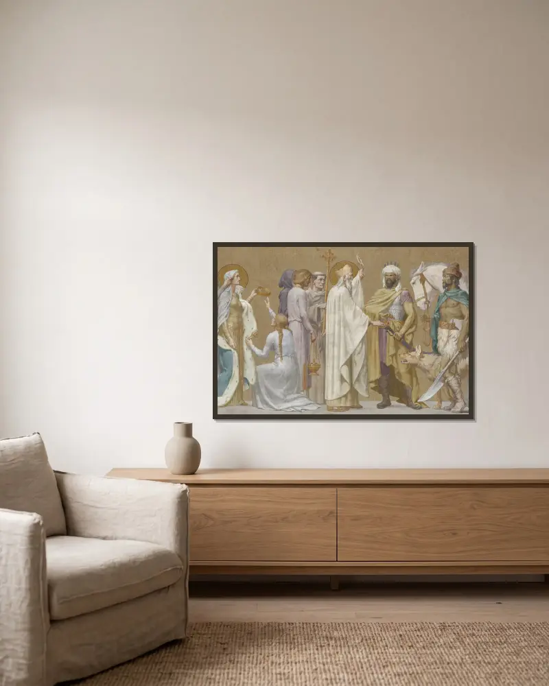 Procesí, 1889 – Nr. 1, Pierre Puvis de Chavannes v rámu na stěně