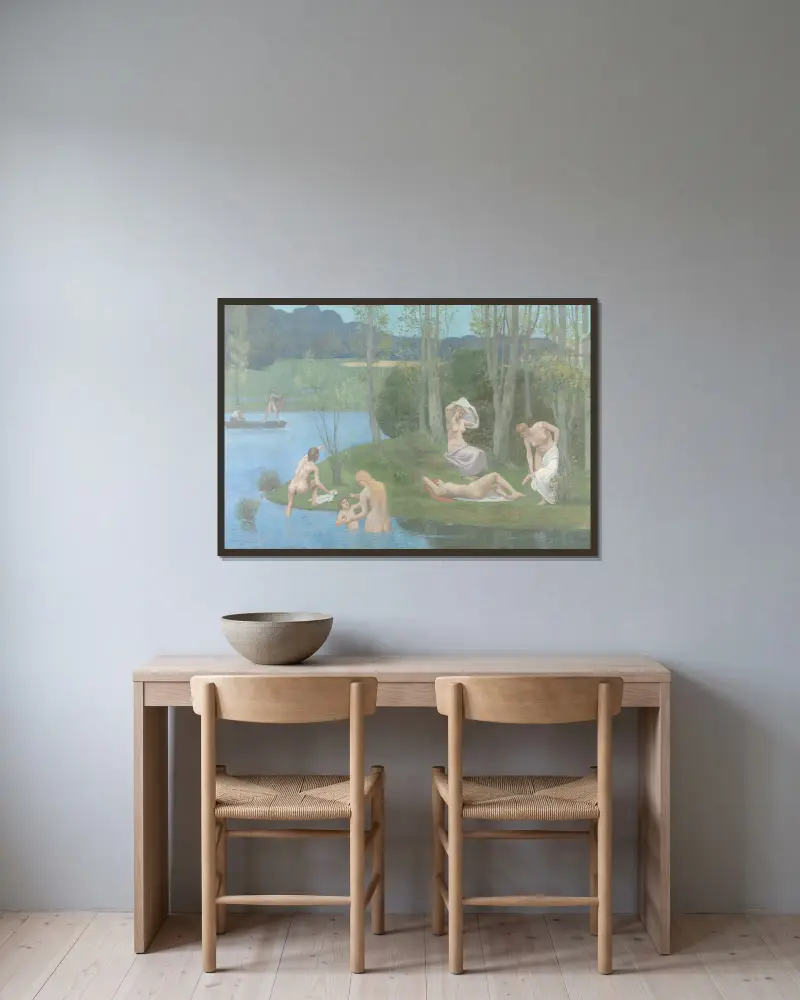 Léto, 1891, Pierre Puvis de Chavannes v rámu na stěně