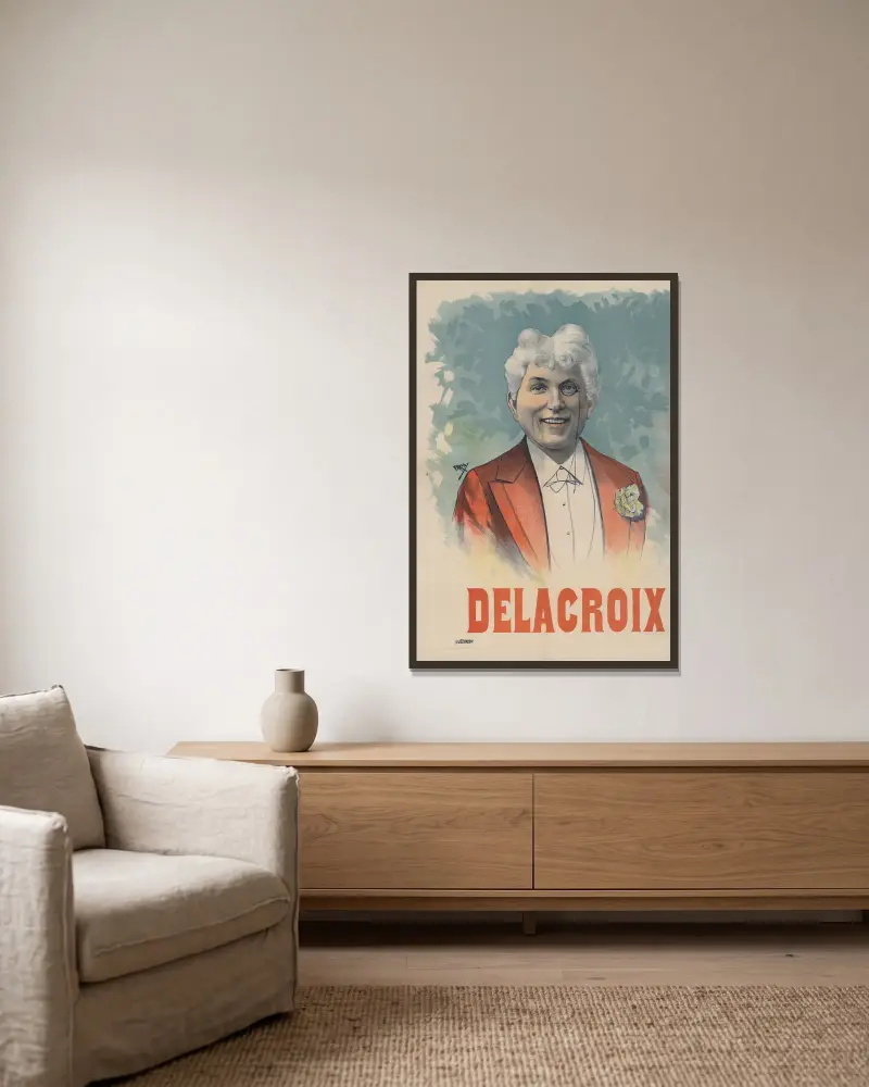 Delacroix, Cândido de Faria w ramie na ścianie