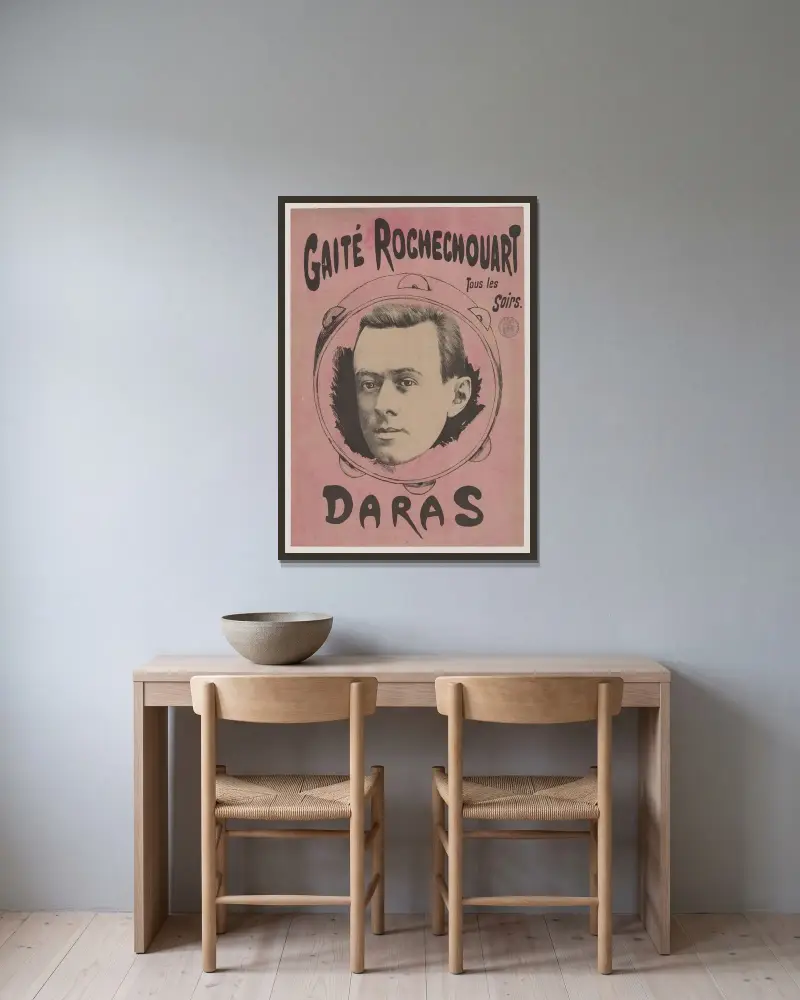Gaité Rochechouart, tous les soirs, Daras av Cândido de Faria inramad på en vägg