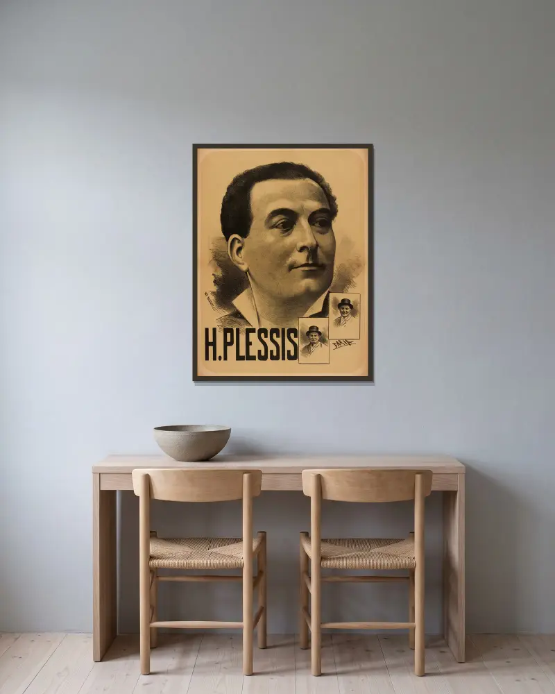 H. Plessis, Cândido de Faria w ramie na ścianie