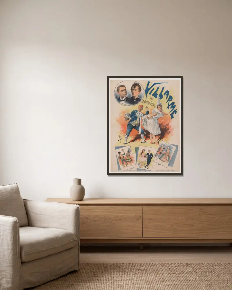 Villarmé, die Pariser Tänzer von Cândido de Faria gerahmt an einer Wand