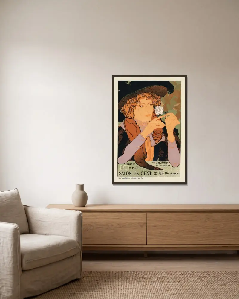 5e Exposition D'art av Georges de Feure inramad på en vägg